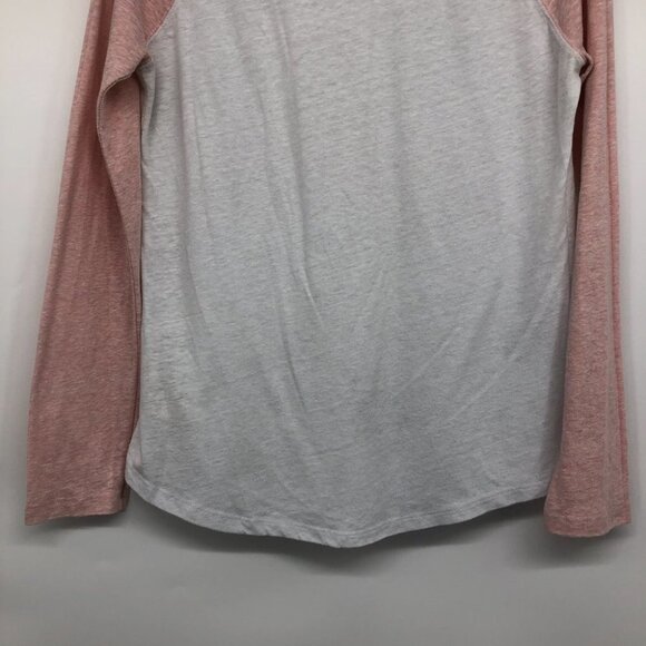 Roots Pink & White Raglan Sleeve Long Sleeve Baseball T-Shirt size M - Picture 14 of 16